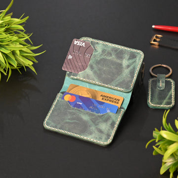 Classic Bifold Card Holder Wallet - Green
