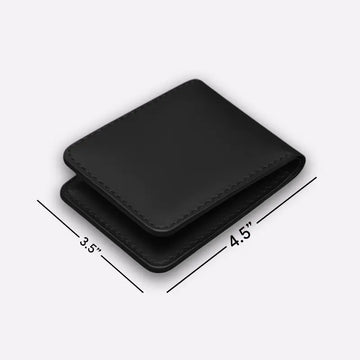 Black Leather Bifold Wallet – Handmade Classic