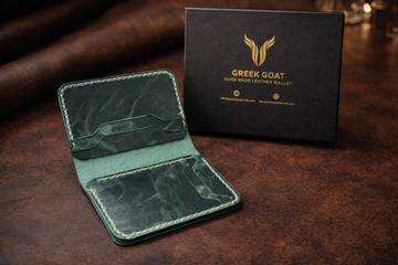 Mens Genuine Cowhide Leather Wallet with Keychain, Front Pocket Slim Design Minimalist Credit Card Holder