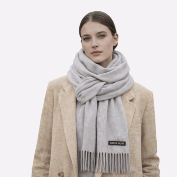 Heathered Light Gray Muffler for Men & Women