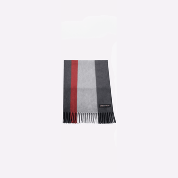 Gray Red Stripe Muffler Men & Women