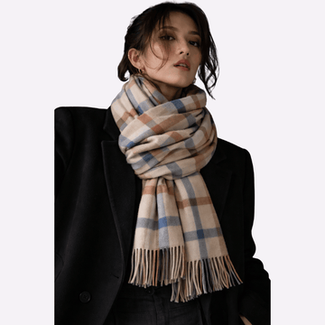 Camel Check Muffler For Men & Women