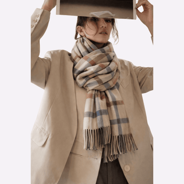 Camel Check Muffler For Men & Women