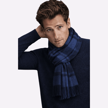 Ombre Steel Blue Muffler For Men & Women, Winter Neck Scarf Soft Scarf