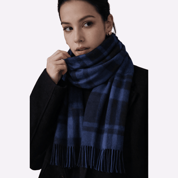 Ombre Steel Blue Muffler For Men & Women, Winter Neck Scarf Soft Scarf