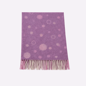 Lavender Polka Dot Muffler For Men & Women, Winter Neck Scarf Soft Scarf