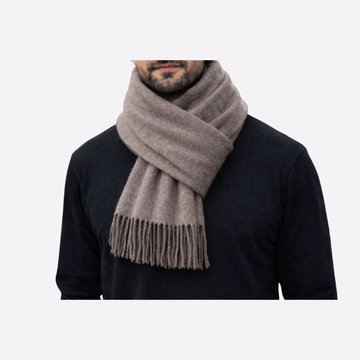 Mushroom Grey Cashmere Muffler Men & Women