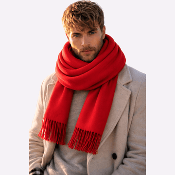 Solid Crimson Red Muffler Men & Women