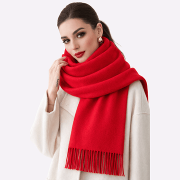 Solid Crimson Red Muffler Men & Women