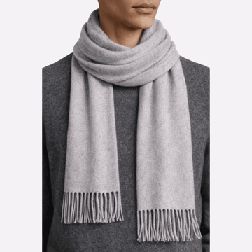 Heathered Light Gray Muffler for Men & Women