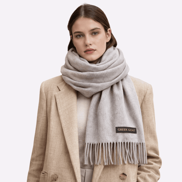 Heathered Light Gray Muffler for Men & Women