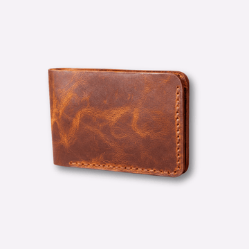 Handmade Brown Leather Bifold Wallet | Slim Leather Wallet for Mens | Anniversary & Christmas Gift for Him