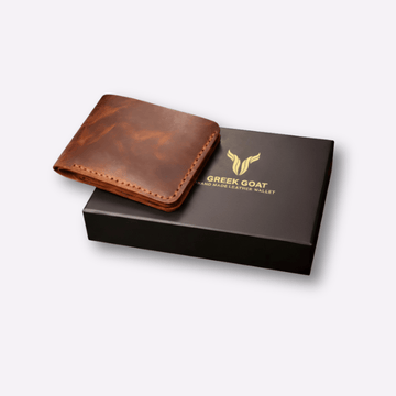 Handmade Brown Leather Bifold Wallet | Slim Leather Wallet for Mens | Anniversary & Christmas Gift for Him