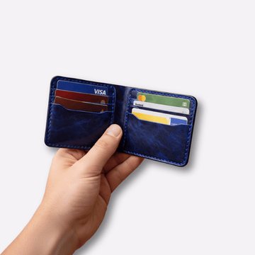 Slim Leather Wallet for Men | Genuine Cowhide Bifold Wallet | Handmade Mens Wallet Gift for Him, Dad, Husband