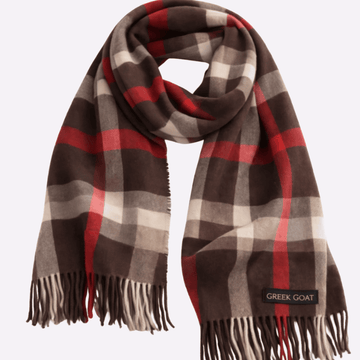 Brown Tartan Plaid Muffler For Men & Women
