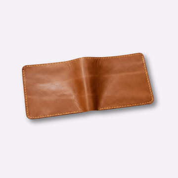 Handmade Genuine Cowhide Leather Wallet, Mens Bifold Wallet