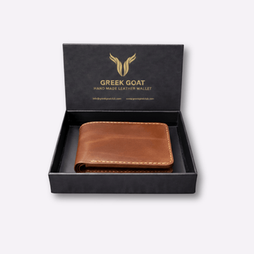 Handmade Genuine Cowhide Leather Wallet, Mens Bifold Wallet