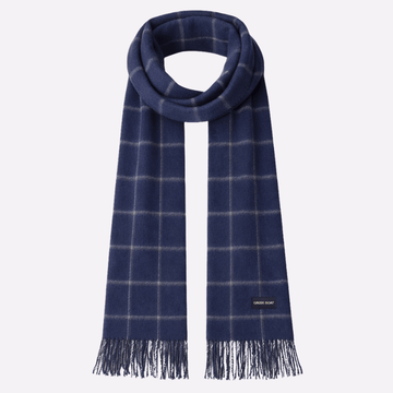 Navy Windowpane Muffler For Men & Women