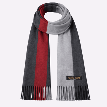 Gray Red Stripe Muffler Men & Women