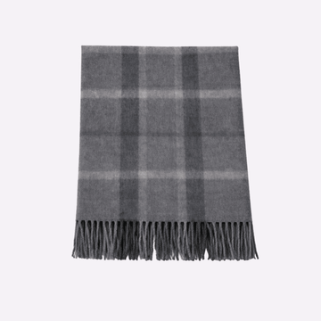 Ash Charcoal Plaid Muffler For Men & Women