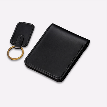 Black Leather Bifold Wallet – Handmade Classic