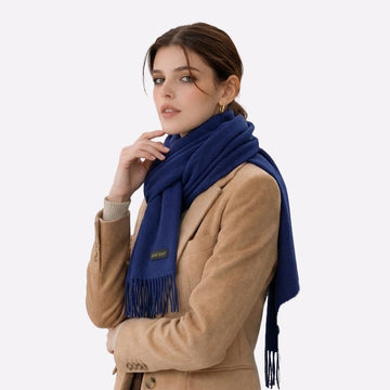 Blue Cashmere Scarf for Men & Women