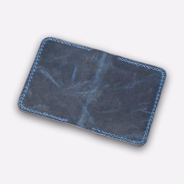 blue leather card wallet
