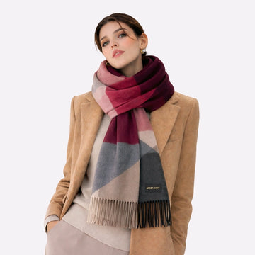 Burgundy Cashmere Scarf for Men & Women