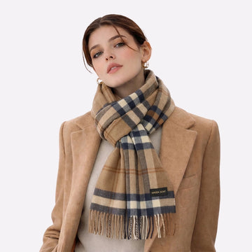 Camel Cashmere Scarf for Men & Women