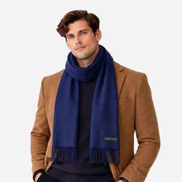Blue Cashmere Scarf for Men & Women