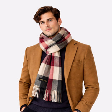 Cream Cashmere Scarf for Men & Women