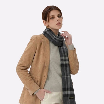 Dark Grey Cashmere Scarf for Men & Women