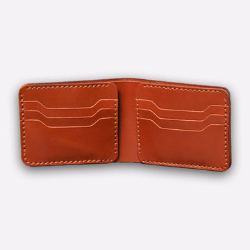 Handmade Genuine Leather Wallet – Classic Brown Bifold