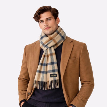 Ivory Cashmere Scarf for Men & Women