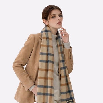 Ivory Cashmere Scarf for Men & Women