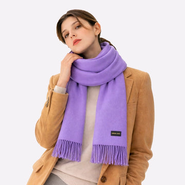 Purple Cashmere Scarf for Men & Women