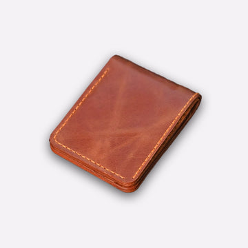 Leather Bifold Wallet for Men – Handmade Light Brown
