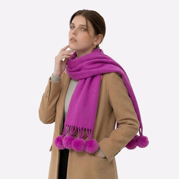 Light Pink Cashmere Scarf for Women