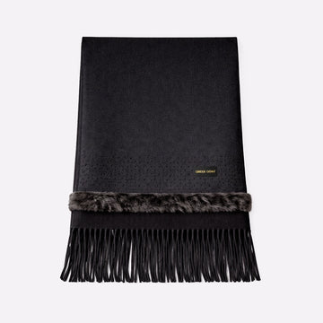 Black Cashmere Scarf for Men & Women