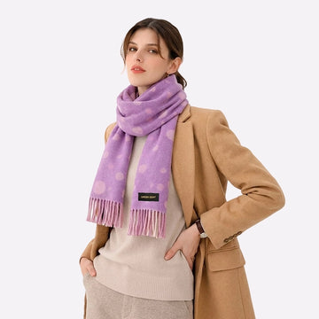 medium winter neck scarf dotted
