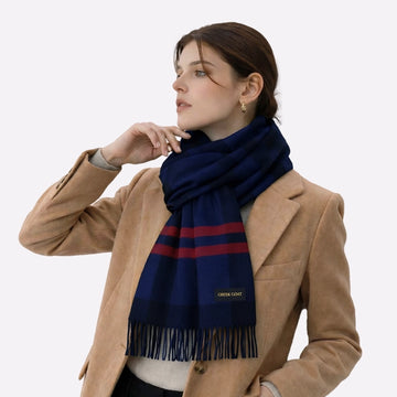 Striped Cashmere Scarf for Men & Women