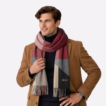 Burgundy Cashmere Scarf for Men & Women
