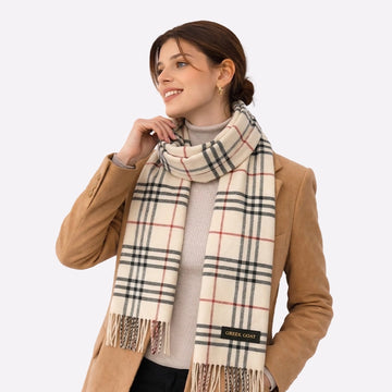 neutral luxury seasonal scarf
