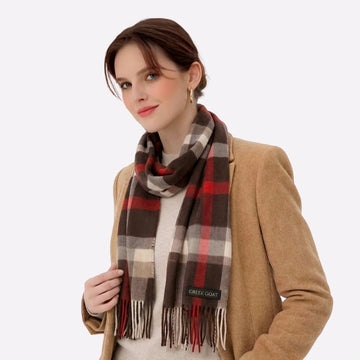 oversized tartan winter scarf
