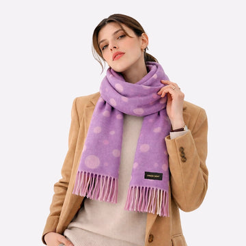 Polka Dot Cashmere Scarf for Men & Women