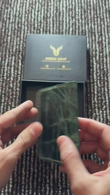 Mens Genuine Cowhide Leather Wallet with Keychain, Front Pocket Slim Design Minimalist Credit Card Holder