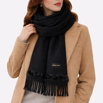 soft black seasonal fashion accessory
