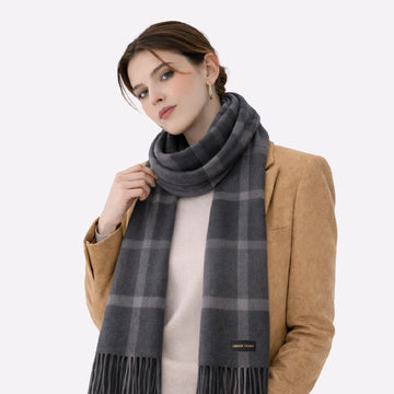 soft cashmere scarf ash grey

