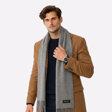 Taupe Grey Cashmere Scarf for Men & Women