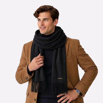 urban cold weather scarf styling
